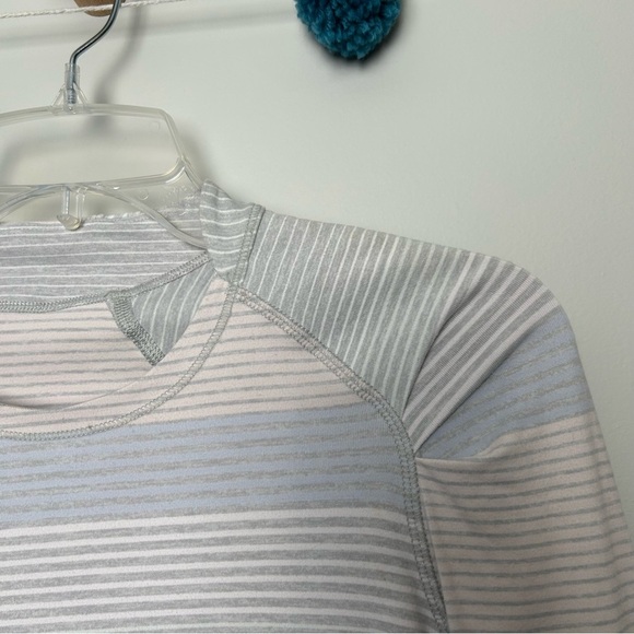 Lululemon Think Fast Long Sleeve Striped Athletic Shirt - Picture 4 of 8
